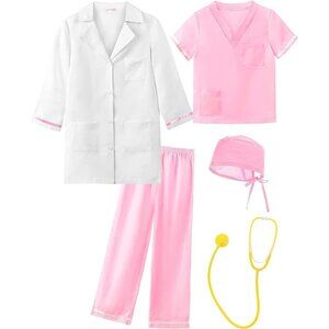 NWT ReliBeauty Kids Doctor Costume Color‎ Pink Size 10-12